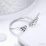 Anel Feminino Delicado Asas Ajustável, Prata 925 - Meradise 4