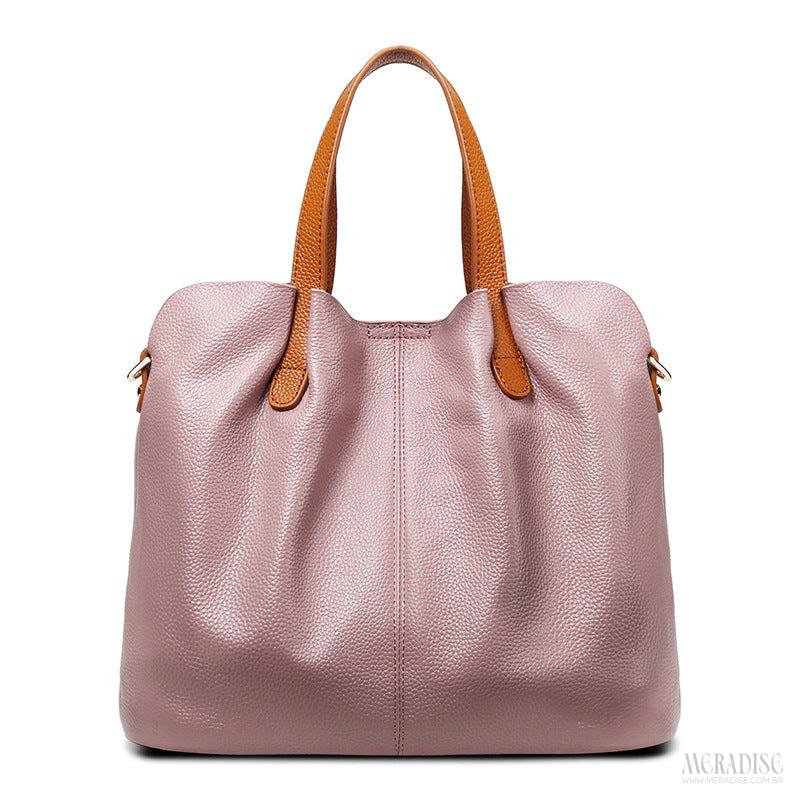 Bolsa de Couro Feminina Ashley, Rosa - Meradise 