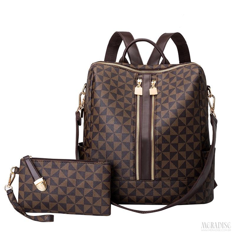 Mochila de Couro Feminina Sarah, Marrom - Meradise 