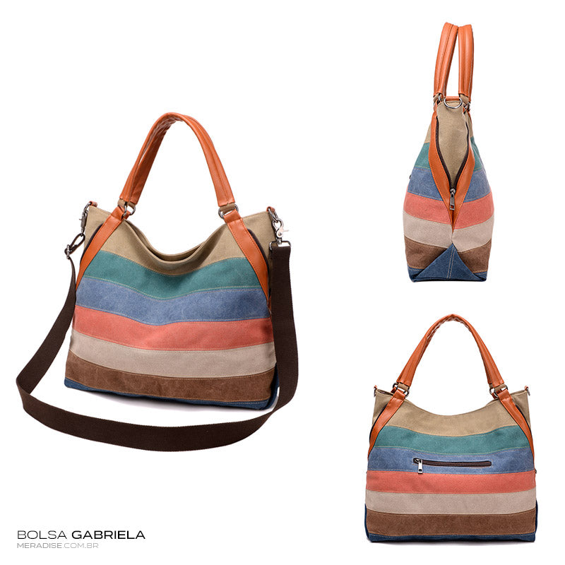 Bolsa de Lona Feminina Gabriela, Laranja - Meradise 2