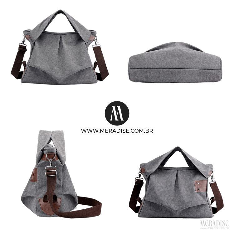 Bolsa de Lona Feminina Ladie, Cinza - Meradise 4