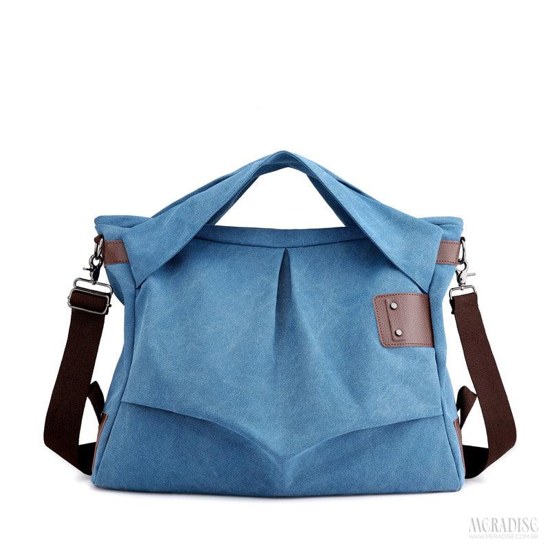Bolsa de Lona Feminina Ladie, Azul - Meradise 