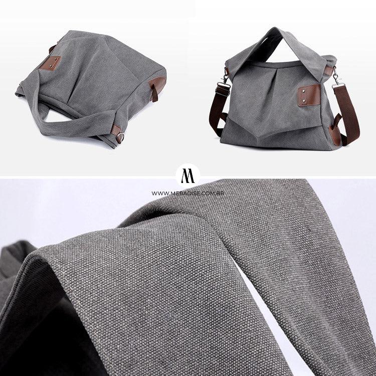 Bolsa de Lona Feminina Ladie, Cinza - Meradise 6