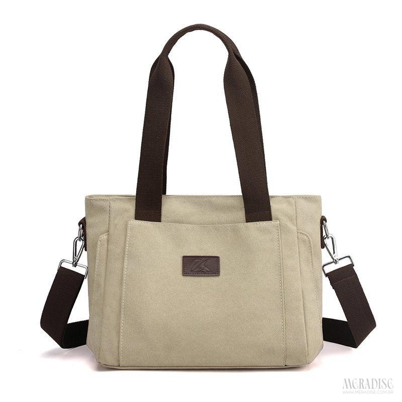 Bolsa de Lona Feminina Lauren, Khaki - Meradise 