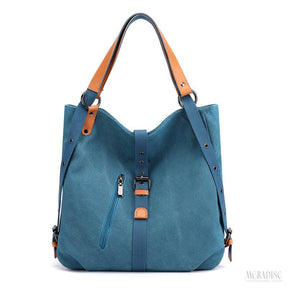 Bolsa de Lona Feminina Lydia, Azul - Meradise 