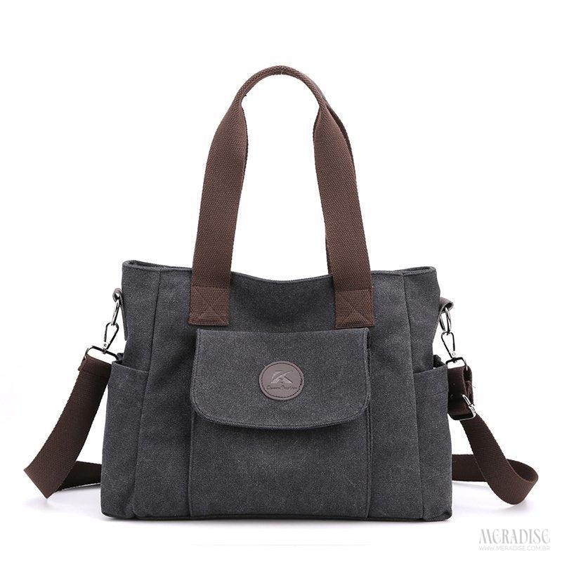 Bolsa de Lona Feminina Perla, Preta - Meradise 