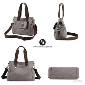 Bolsa de Lona Feminina Perla, Cinza - Meradise 2