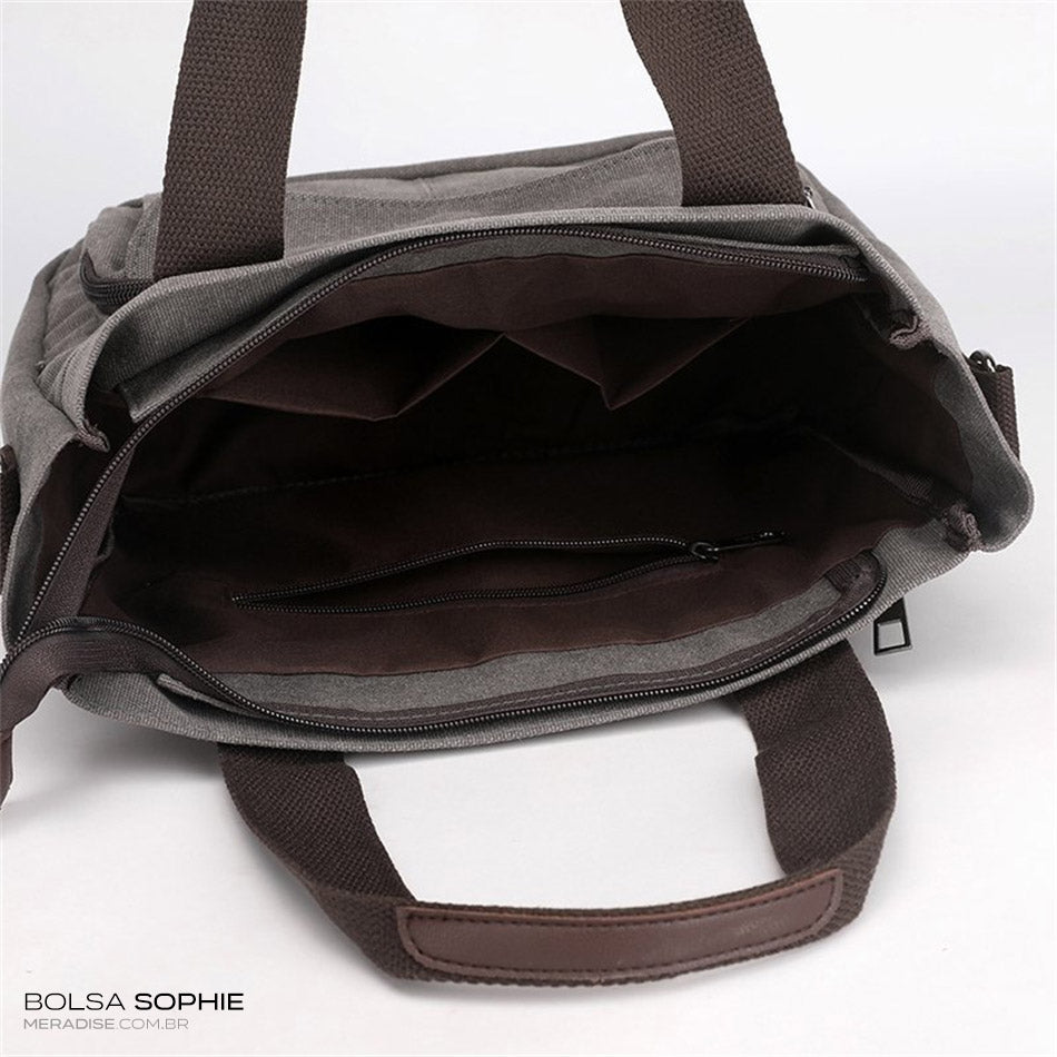 Bolsa de Lona Feminina Sophie, Cinza - Meradise 52