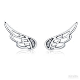 brinco-feminino-pequeno-asas-prata-s925 - Meradise 