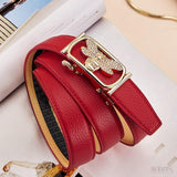 Cinto Feminino Couro Legítimo William Polo - Modelo Bee, Vermelho - Meradise 3