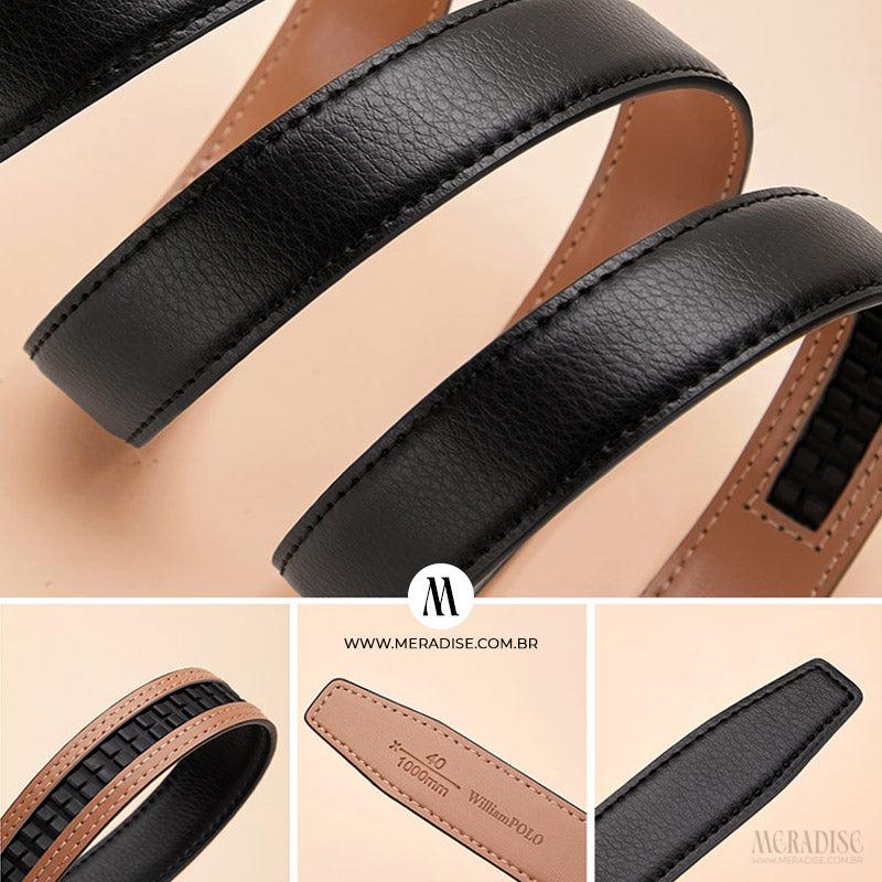 Cinto Feminino Couro Legítimo William Polo - Modelo Bee, Preto - Meradise 3