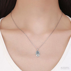 Colar Feminino Hamsa Prata S925 - Meradise 2