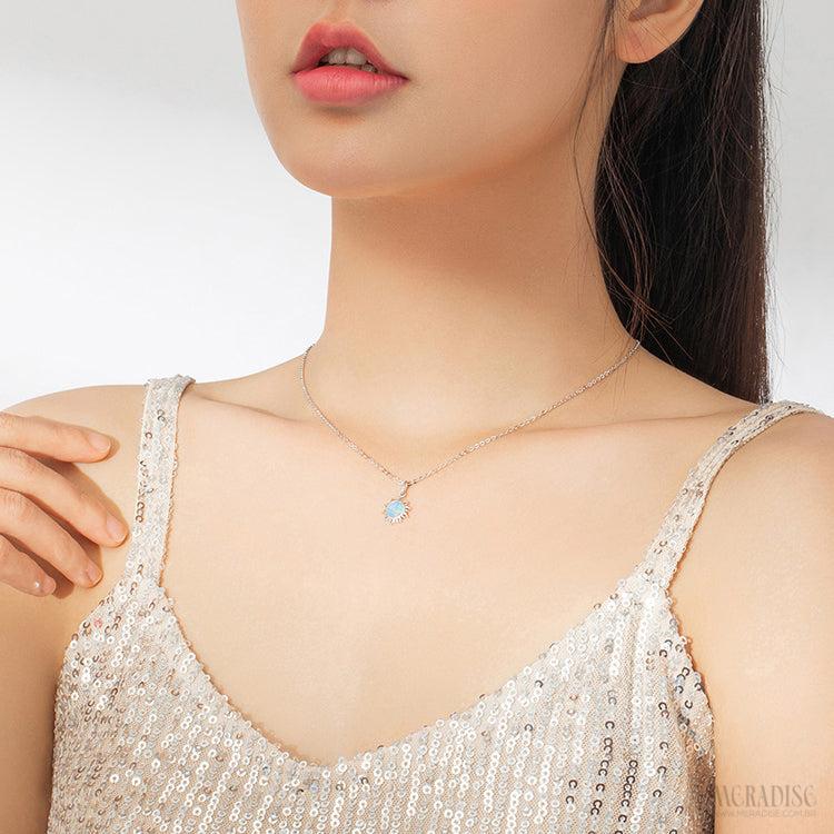 Colar Feminino Sol de Veneza Prata 925 - Meradise 8