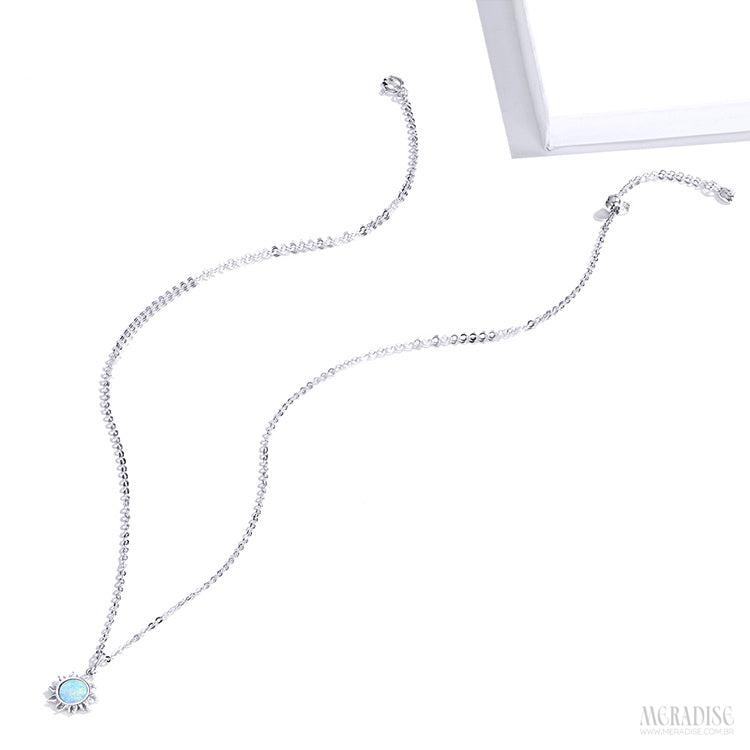 Colar Feminino Sol de Veneza Prata 925 - Meradise 7