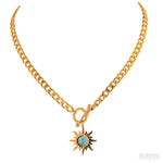 Colar Feminino Sunflower Banho Ouro 18k - Meradise 