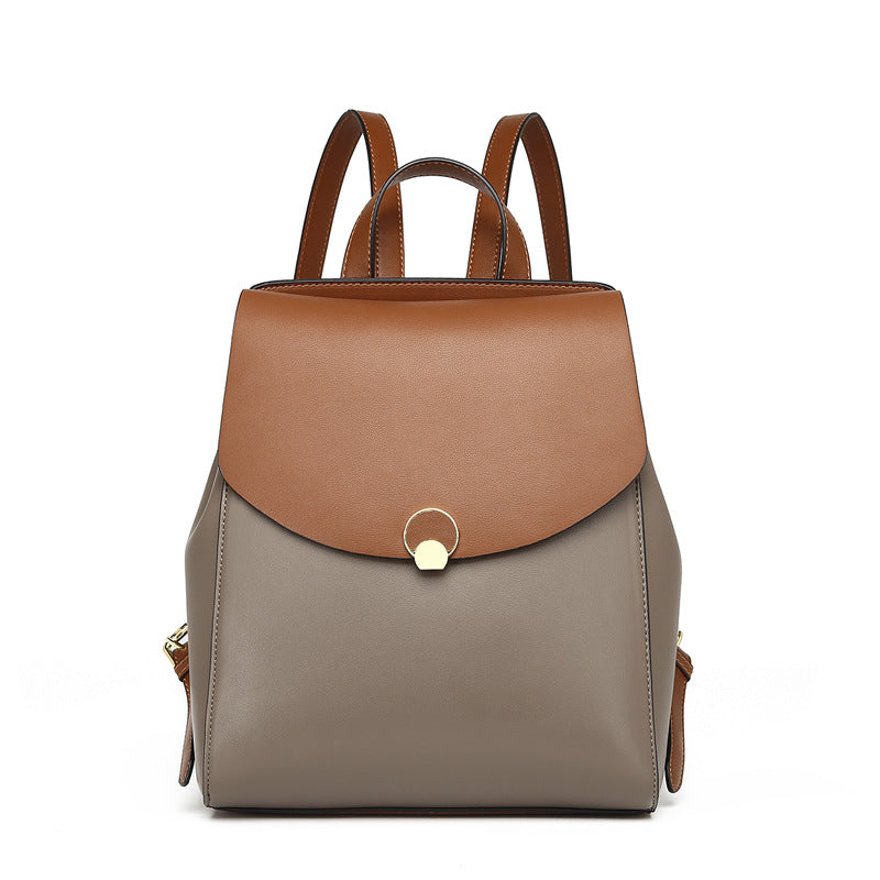 Mochila de Couro Feminina Caroline, Marrom - Meradise 