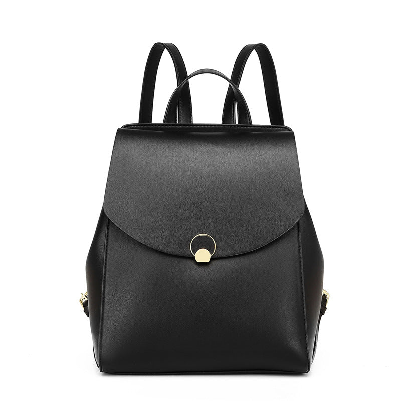 Mochila de Couro Feminina Caroline, Preta - Meradise 