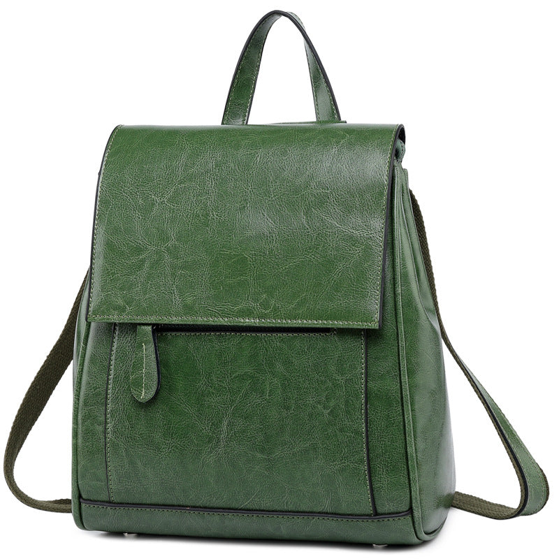 Mochila de Couro Feminina Isabel, Verde - Meradise 