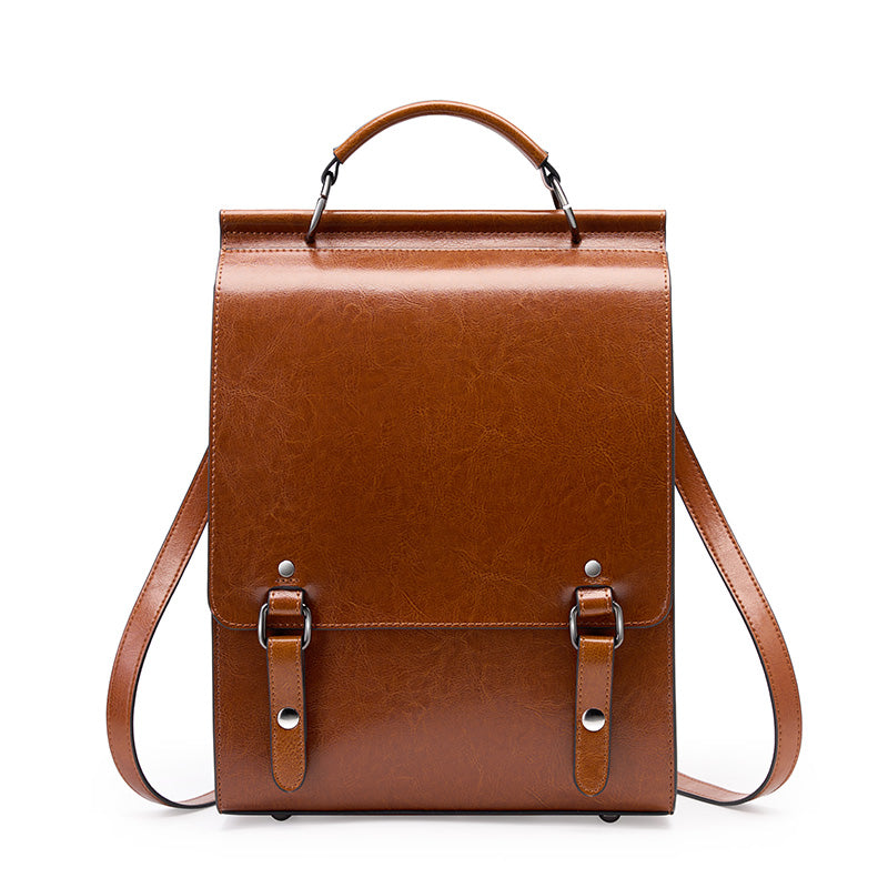 Mochila de Couro Feminina Jasmim, Marrom - Meradise 