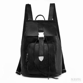 Mochila de Couro Feminina Katherine, Preto - Meradise 