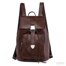 Mochila de Couro Feminina Katherine, Marrom Café - Meradise 139