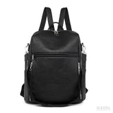 Mochila de Couro Feminina Lanna, Preta - Meradise 