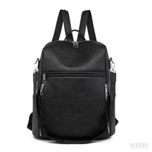 Mochila de Couro Feminina Lanna, Preta - Meradise 
