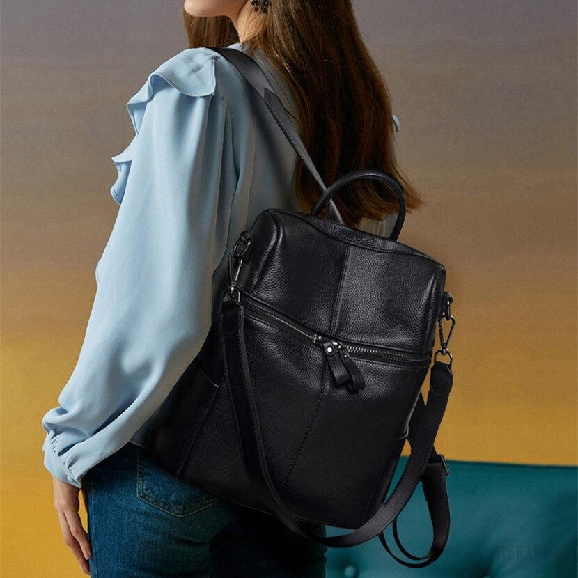 Mochila de Couro Feminina Samantha, Preta - Meradise 2