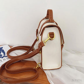 Mochila Feminina de Couro Rachel, Bege - Meradise 5