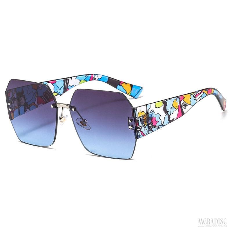 Óculos de Sol Feminino London UV400, Azul - Meradise 