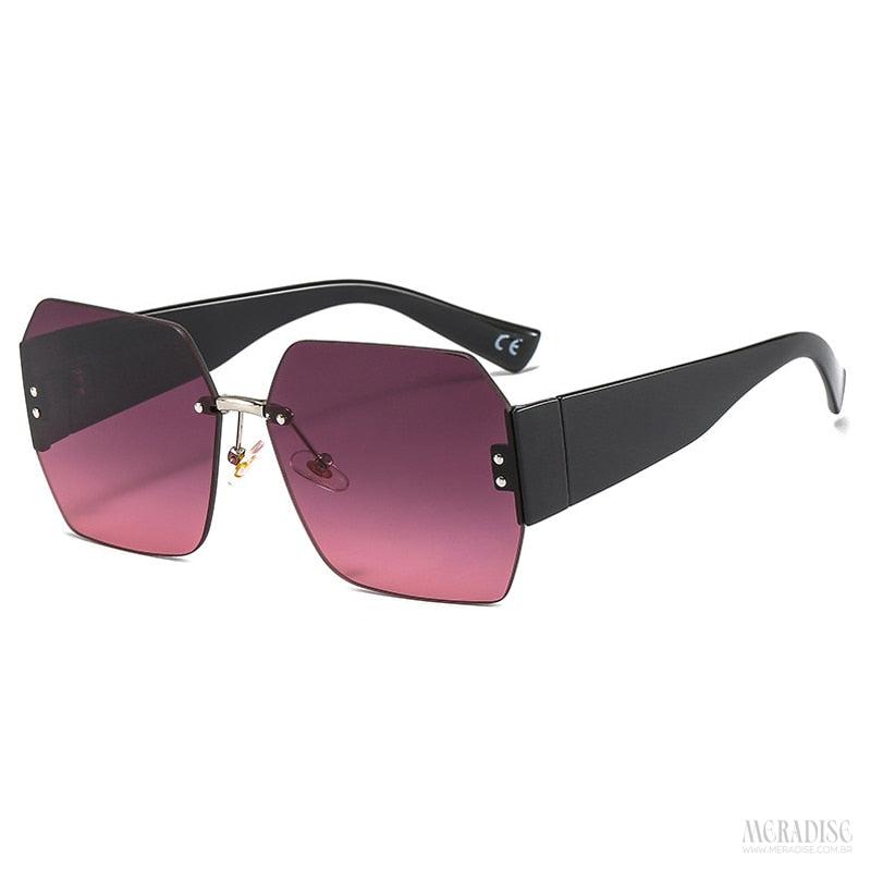Óculos de Sol Feminino London UV400, Preto/Vermelho - Meradise 