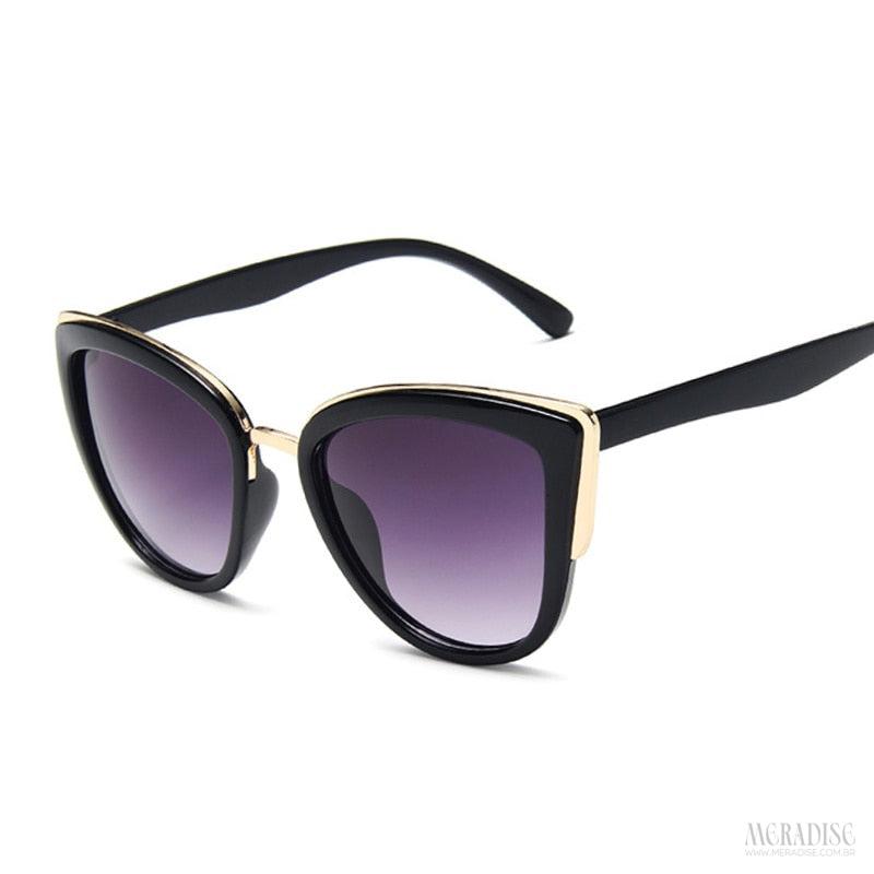 Óculos de Sol Feminino Feline UV400, Preto - Meradise 