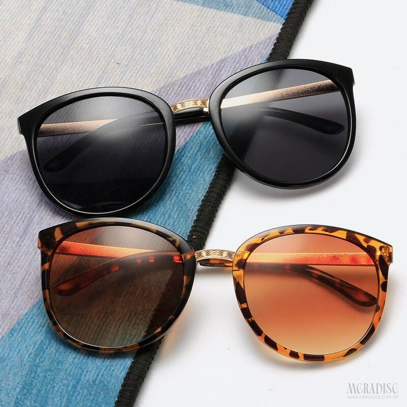Óculos de Sol Feminino Luxury UV400, Preto - Meradise 26