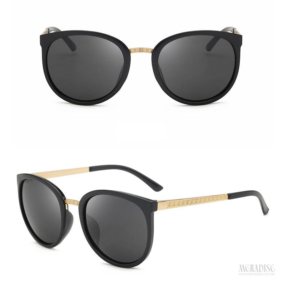 Óculos de Sol Feminino Luxury UV400, Preto - Meradise 2