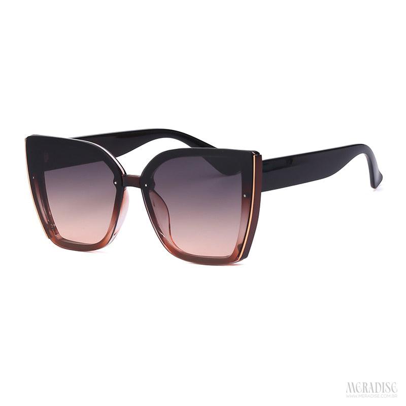 Óculos de Sol Feminino New York UV400, Cinza e Marrom - Meradise 