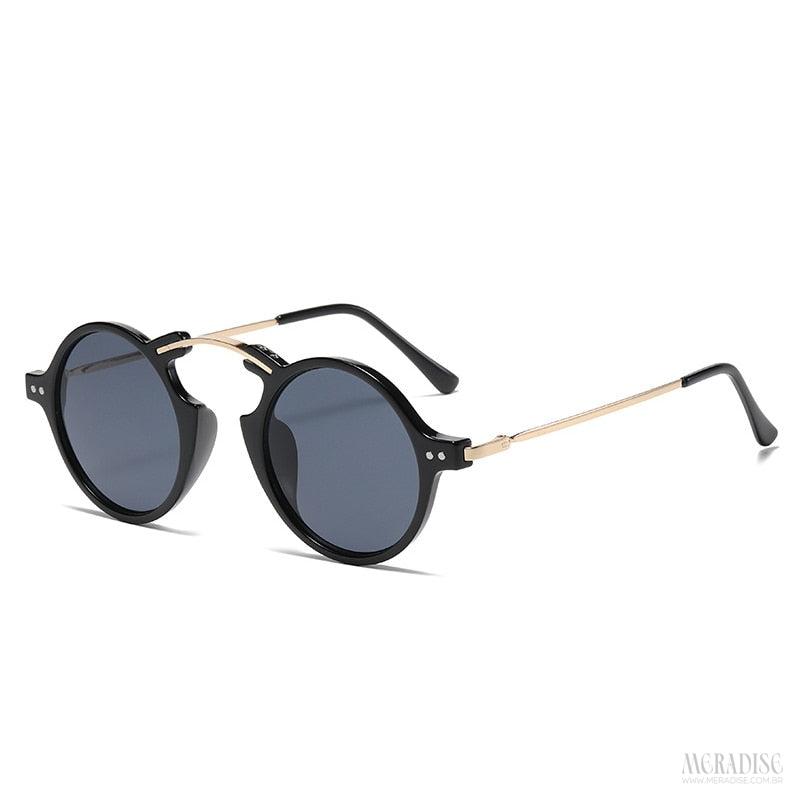 Óculos de Sol Steampunk UV400, Preto - Meradise  3