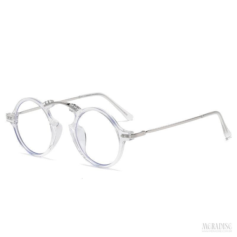 Óculos de Sol Steampunk UV400, Transparente - Meradise 