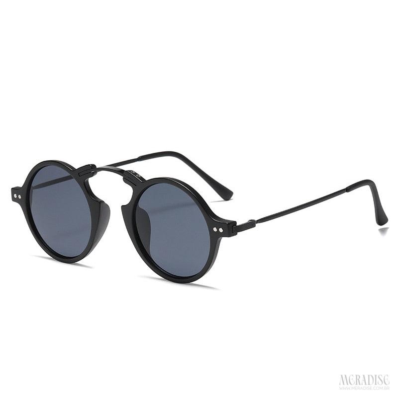 Óculos de Sol Steampunk UV400, Preto - Meradise 