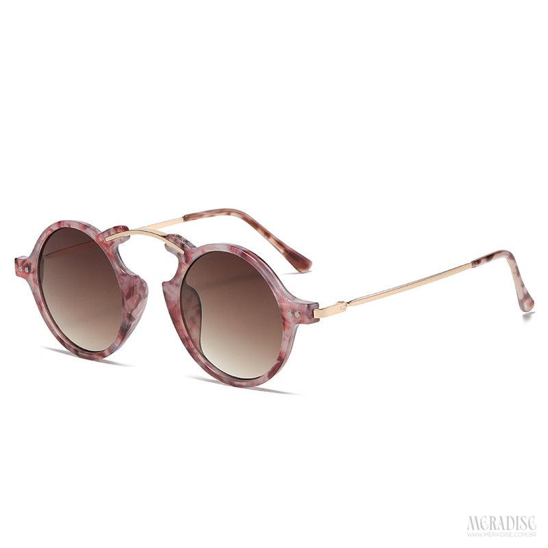 Óculos de Sol Steampunk UV400, Rosa Chá- Meradise 