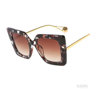 Óculos de Sol Feminino Vintage UV400, Marrom - Meradise