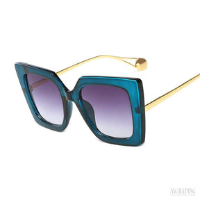 Óculos de Sol Feminino Vintage UV400, Azul  - Meradise 