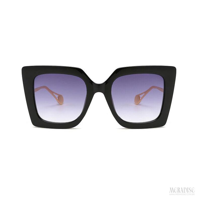 Óculos de Sol Feminino Vintage UV400, Preto  - Meradise 2