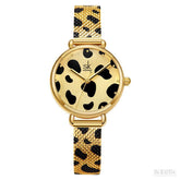 Relógio Feminino Leopard Print, Dourado - Meradise 