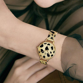 Relógio Feminino Leopard Print, Dourado - Meradise 3