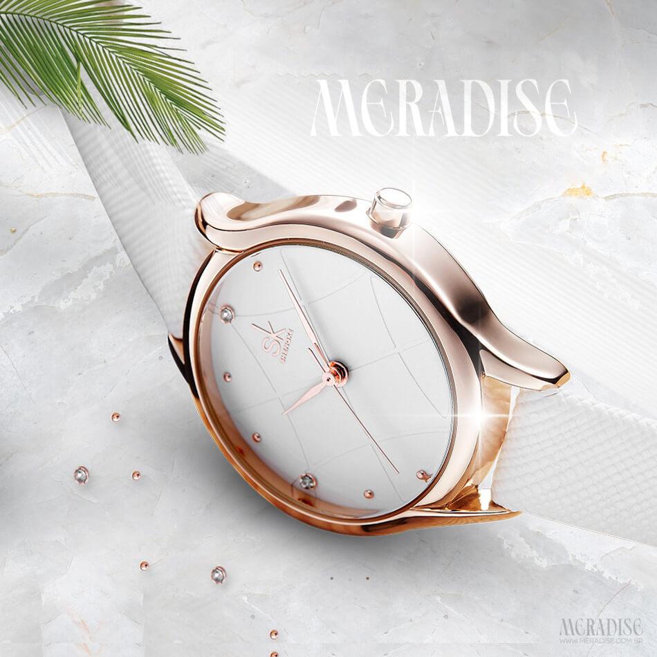 Relógio Feminino Ralph Sawyer, Branco - Meradise 3