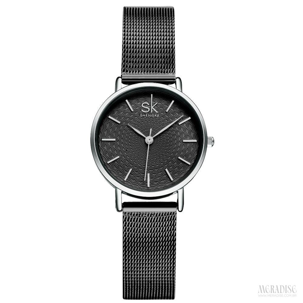 Relógio Feminino Saige Samir, Preto - Meradise 